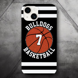 Basketbalspeler Aangepaste Team Naam Jersey Nummer Case-Mate iPhone 14 Hoesje