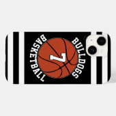 Basketbalspeler Aangepaste Team Naam Jersey Nummer Case-Mate iPhone Case (Achterkant (horizontaal))