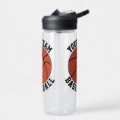 Basketbalspeler Aangepaste Teamnaam & Rugnummer Waterfles (Links)