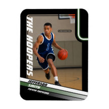 Basketbalspeler Aangepaste Zwarte Groene Foto Magn