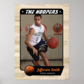 Basketbalspeler aanpasbaar poster (Voorkant)