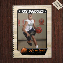 Basketbalspeler Aanpasbare Spiraal Notebook