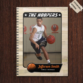 Basketbalspeler Aanpasbare Spiraal Notebook Notitieboek