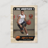 Basketbalspeler aanpasbare Trading Kaart Visitekaartje (Voorkant)