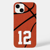 Basketbalspeler Aantal of Initialen Aangepaste spo Case-Mate iPhone Case (Achterkant)