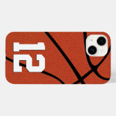 Basketbalspeler Aantal of Initialen Aangepaste spo Case-Mate iPhone Case (Achterkant (horizontaal))