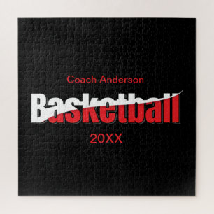 Basketbalspeler Abstract Swish - Woord Kunst Legpuzzel