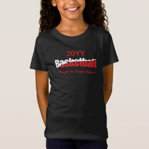 Basketbalspeler Abstract Swish - Woord Kunst T-shirt
