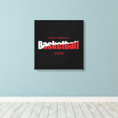 Basketbalspeler Abstract Swish - Woordkunst Canvas Afdruk (Insitu (Houten vloer))