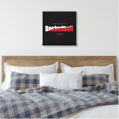 Basketbalspeler Abstract Swish - Woordkunst Canvas Afdruk (Insitu (Slaapkamer))