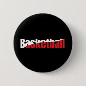 Basketbalspeler Abstracte Swish - Woordkunst Ronde Button 5,7 Cm (Voorkant)