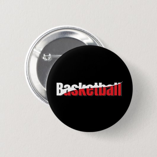 Basketbalspeler Abstracte Swish - Woordkunst Ronde Button 5,7 Cm (Voorkant /achterkant)