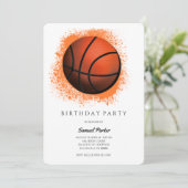 Basketbalspeler Bachelor / Verjaardag Feest Sport Kaart (Staand voorkant)