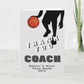 Basketbalspeler Basketbalcoach Bedankkaart (Voorkant)
