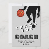 Basketbalspeler Basketbalcoach Bedankkaart (Voorkant)