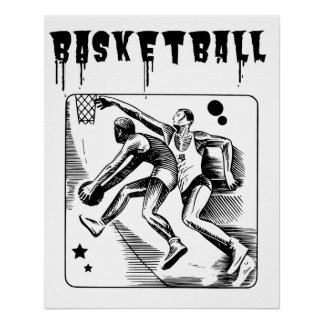 Basketbalspeler Basketballer Sports Perfect Poster