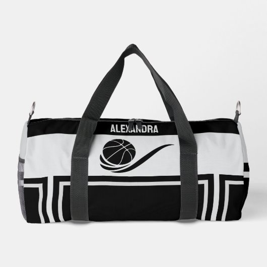 Basketbalspeler, basketbalteam, verjaardagscadeau plunjezak (Achterkant)