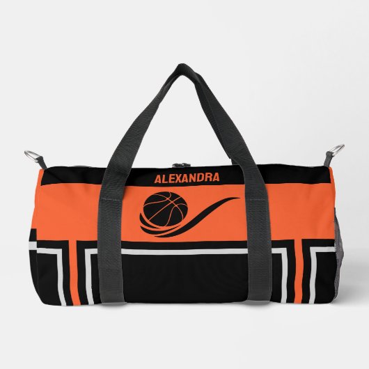 Basketbalspeler, basketbalteam, verjaardagscadeau plunjezak (Voorkant)