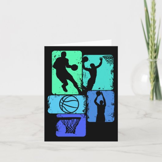Basketbalspeler Boys Kinder Mannen (2) Kaart (Voorkant)