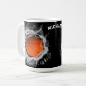 Basketbalspeler Cadeau Koffiemok (Voorkant links)