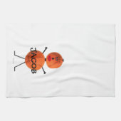 Basketbalspeler Cartoon Theedoek (Horizontaal)