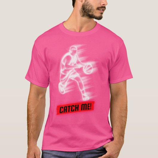 Basketbalspeler Catch Me T-shirt (Voorkant)