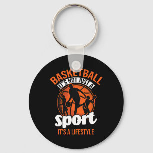 Basketbalspeler Coach Team Fanatieke sportliefhebb Sleutelhanger