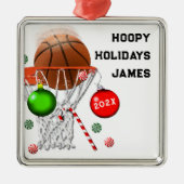 Basketbalspeler Collectible Metalen Ornament (Voorkant)