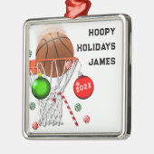 Basketbalspeler Collectible Metalen Ornament (Links)