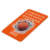 Basketbalspeler Congrats Magnet Magneet (Linkerzijde)