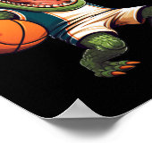 Basketbalspeler Crocodile Poster (Hoek)