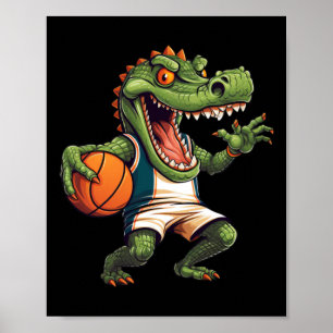 Basketbalspeler Crocodile Poster