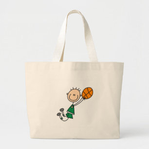 Basketbalspeler die in de lucht springt tas