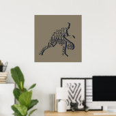 Basketbalspeler dribbelend poster (Thuiskantoor)