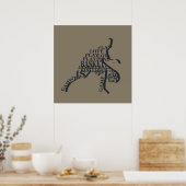 Basketbalspeler dribbelend poster (Keuken)