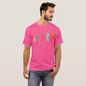Basketbalspeler - Evolutie T-shirt (Voorkant volledig)