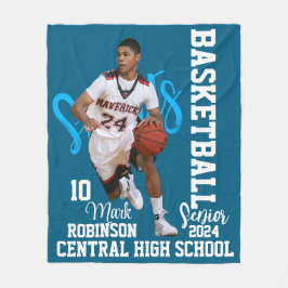 Basketbalspeler Game Foto Fleece Deken