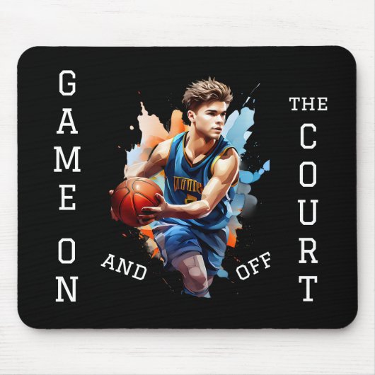 Basketbalspeler Game on Muismat (Voorkant)