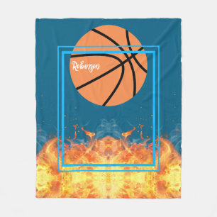 Basketbalspeler Gepersonaliseerde foto Fleece Deken