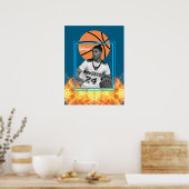 Basketbalspeler Gepersonaliseerde foto Poster (Keuken)