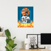 Basketbalspeler Gepersonaliseerde foto Poster (Thuiskantoor)