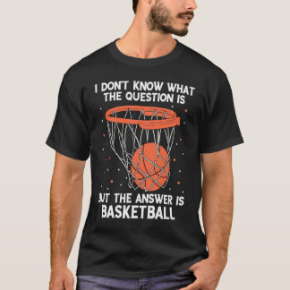 Basketbalspeler Het antwoord Basketbalteam Baske T-shirt