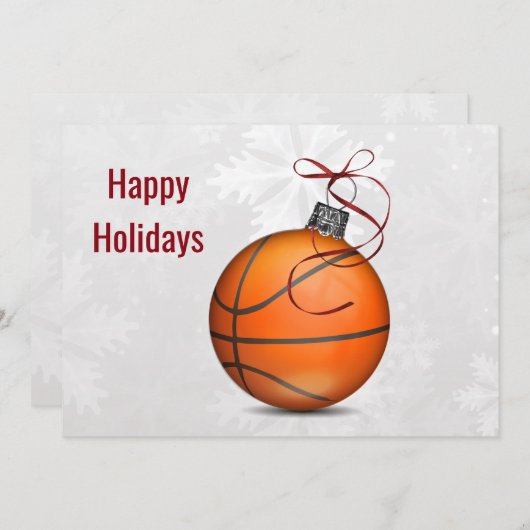 basketbalspeler Holiday Greeting Kaarten (Voorkant / Achterkant)