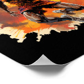 Basketbalspeler in Art Design 1 Poster (Hoek)