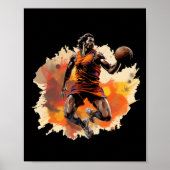 Basketbalspeler in Art Design 1 Poster (Voorkant)