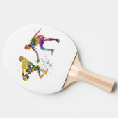 Basketbalspeler in waterverf tafeltennisbatje (Zijkant)