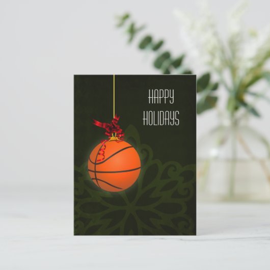 Basketbalspeler Kerst Kaarten Feestdagenkaart (Staand voorkant)