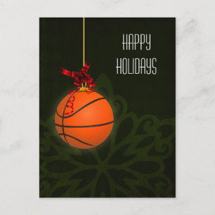 Basketbalspeler Kerst Kaarten Feestdagenkaart