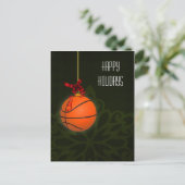 Basketbalspeler Kerstkaarten Feestdagenkaart (Staand voorkant)