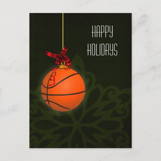 Basketbalspeler Kerstkaarten Feestdagenkaart (Voorkant)